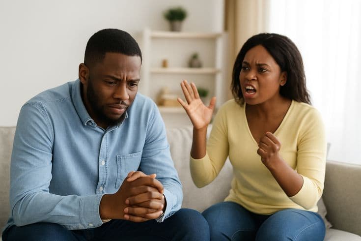 Couple in emotional distress